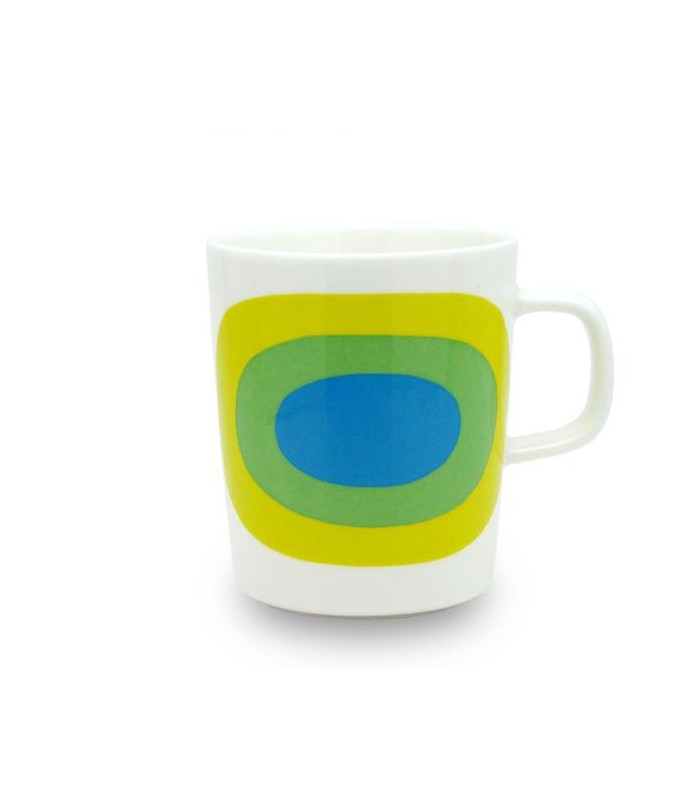 Marimekko Melooni Mug, Bianco Verde e Blu