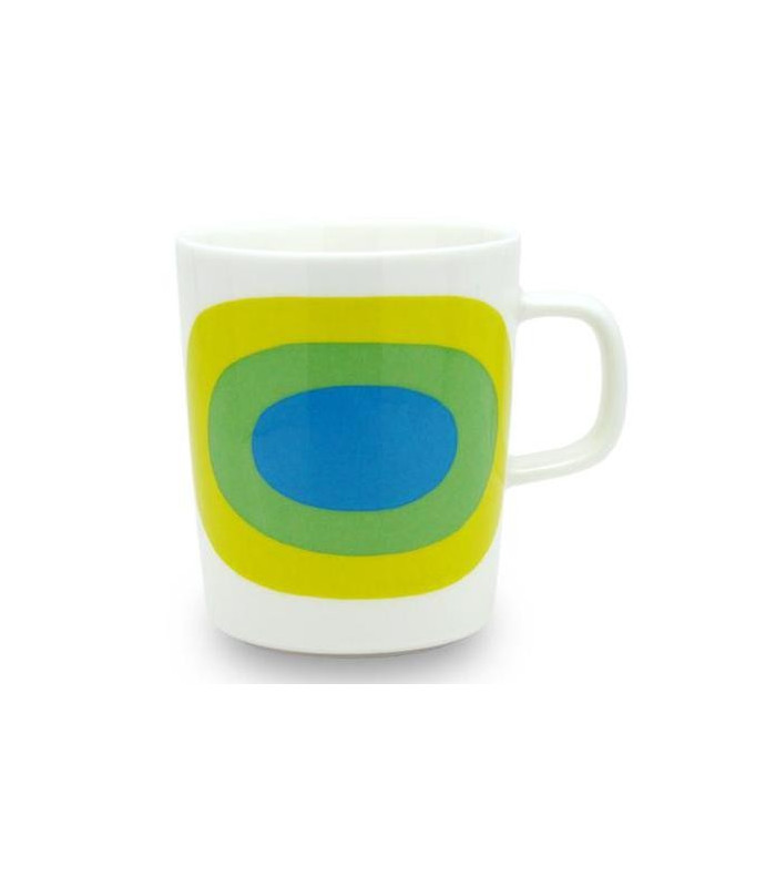 Marimekko Melooni Mug, Bianco Verde e Blu