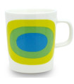 Marimekko Melooni Mug, Bianco Verde e Blu
