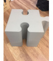 Puzzle1 Pouff Grigio Medio componibile Sixinch