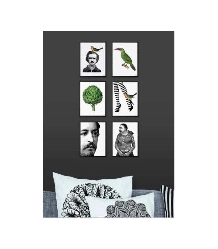 LADY WITH BUG Quadretto 20x25 -  Vanilla Fly