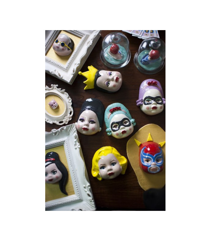 LOUISE BROOKS  Testa in ceramica in miniatura