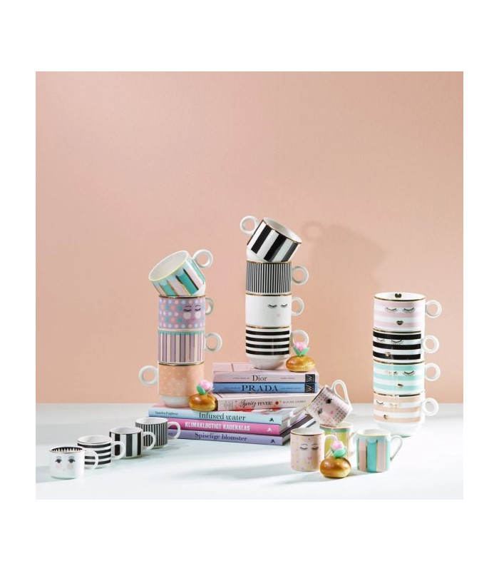 Mugs in a Rack set di 4 tazze  Miss Etoile