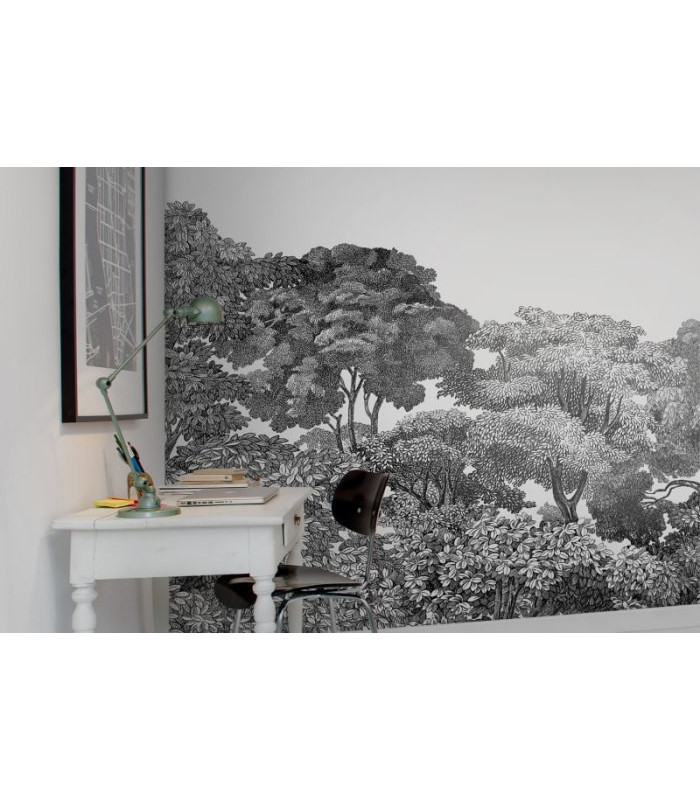 Bellewood Black Toile Carta da parati Rebel Wall