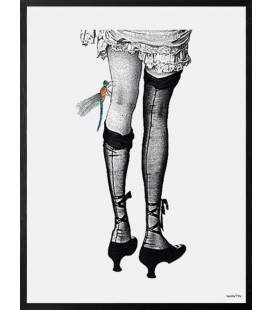 Poster Cornice Nera 20x25 - Lady Legs - Vanilla Fly