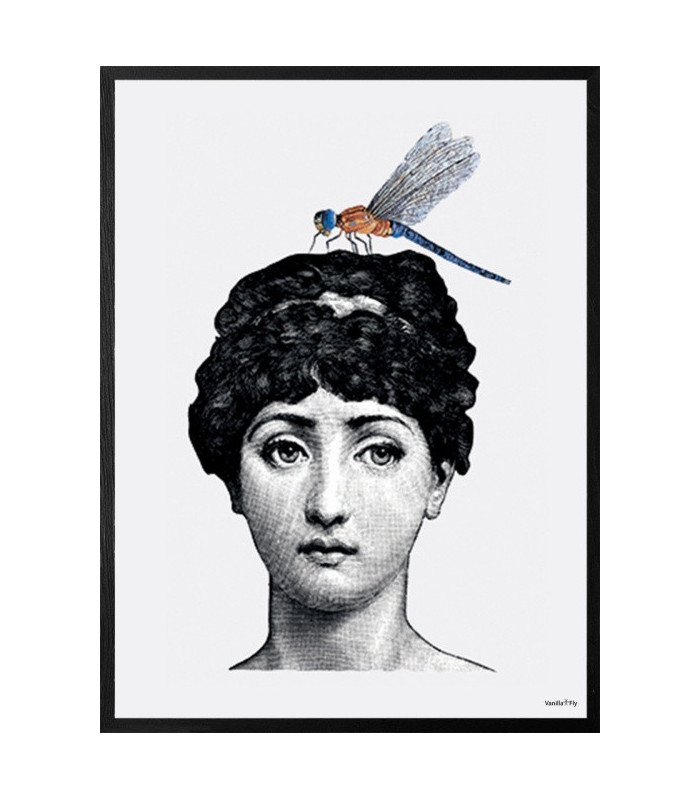 LADY WITH BUG Quadretto 20x25 -  Vanilla Fly