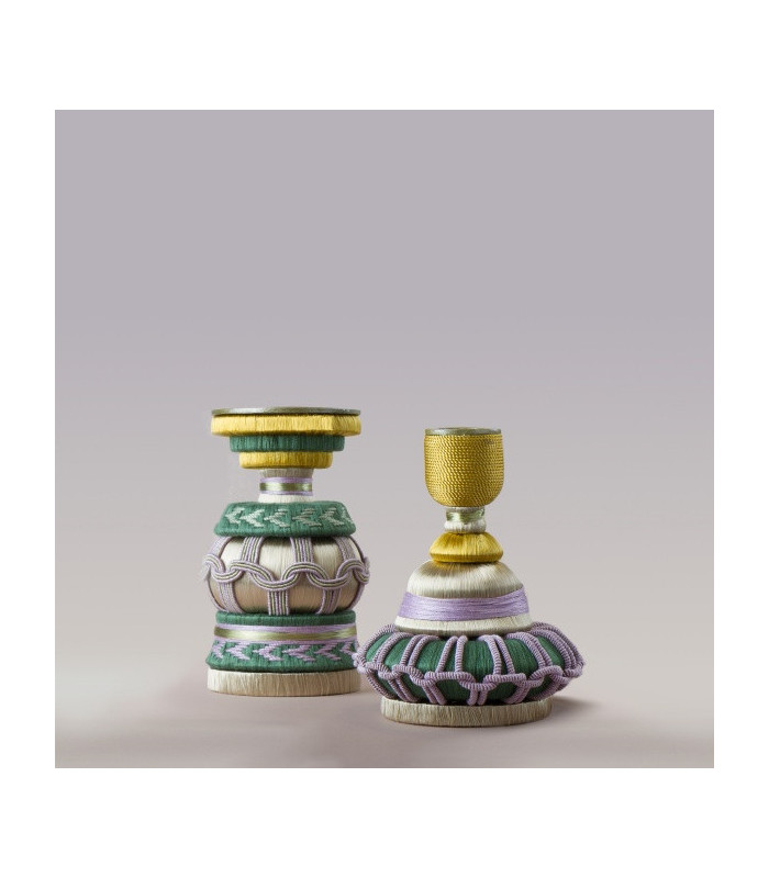 Coppia Candelabri In Passamaneria - Matchy-Matchy, Miho