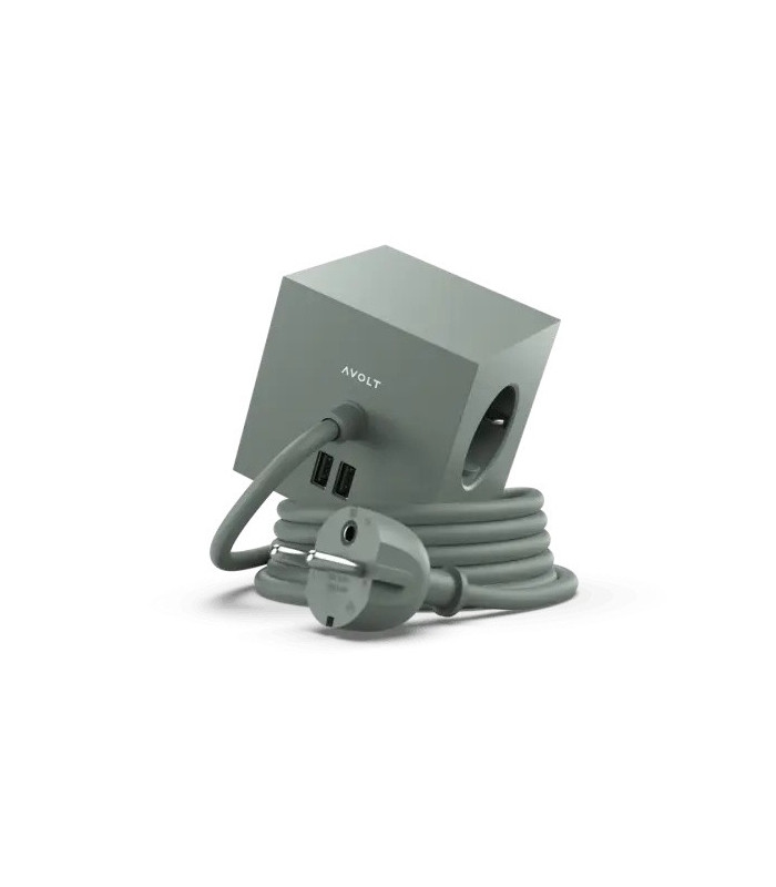 Square1, Oak Green -  Multipresa Avolt Design