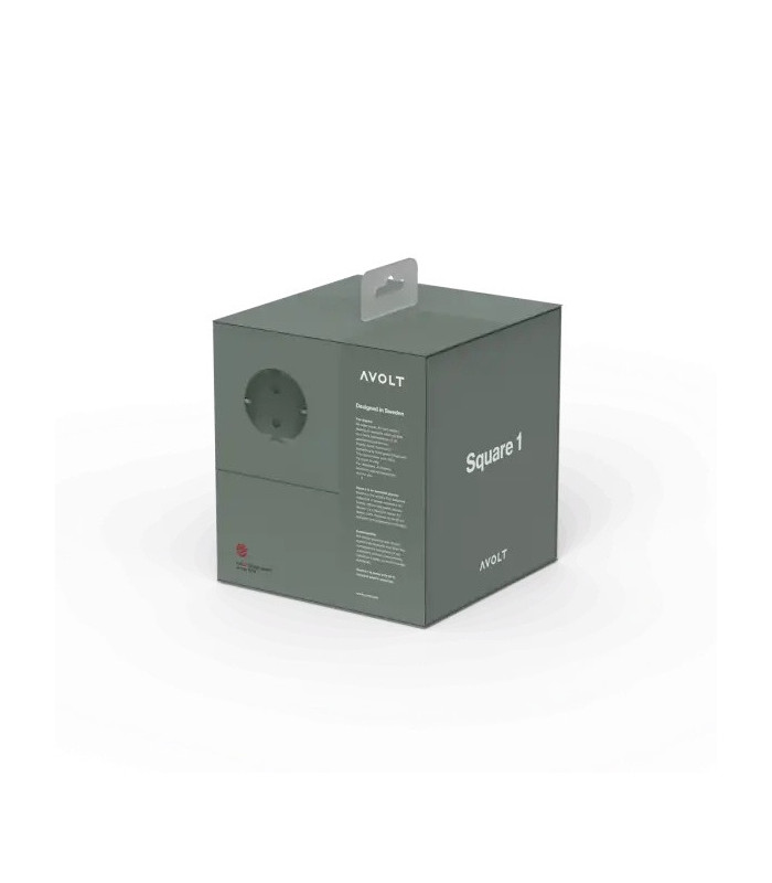 Square1, Oak Green -  Multipresa Avolt Design