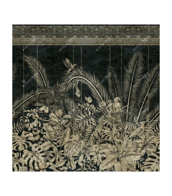 Carta da parati Goldenwall - Tampura,  Inkiostro Bianco