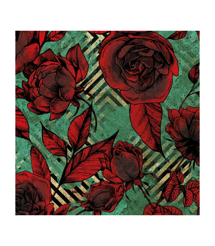 Carta da parati Goldenwall - Redrose,  Inkiostro Bianco