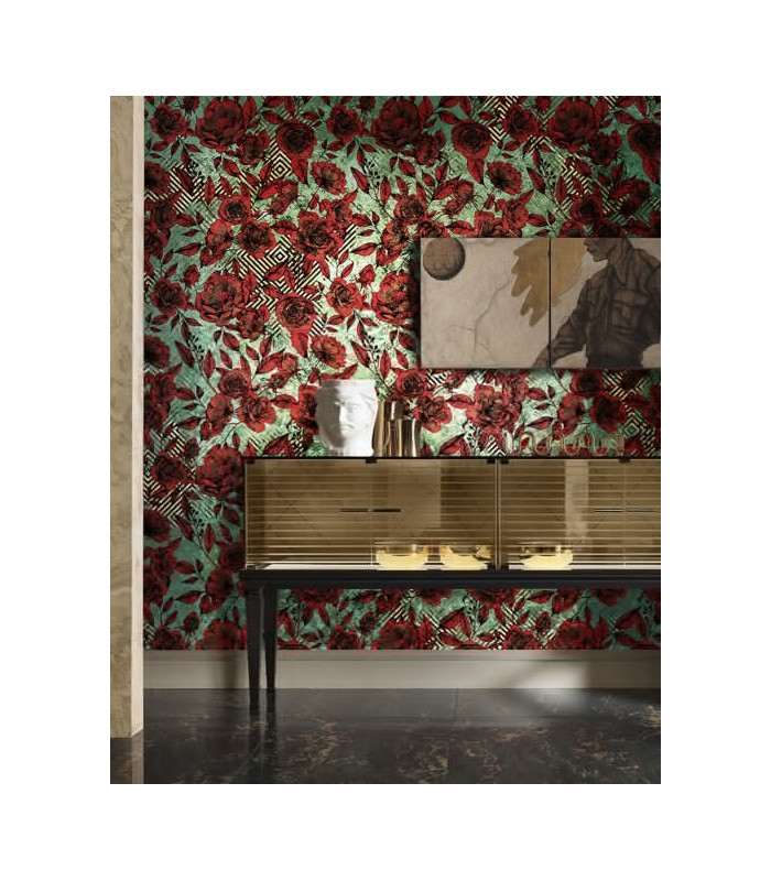 Carta da parati Goldenwall - Redrose,  Inkiostro Bianco