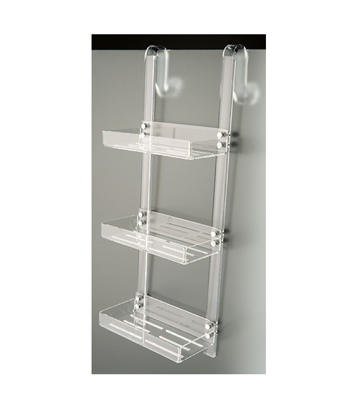 TL Bath Mensola porta oggetti 3 piani Plexigas Nero