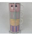 Mugs in a Rack set di 4 tazze  Miss Etoile
