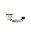 Lace Espresso set di 4 tazze con ricamo Miss Etoile