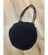 Borsa morbida Crochet fatto a mano, con manici intrecciati in ecopelle e dettagli in oro Dimensioni:  29 X 28 CM ( con manici H