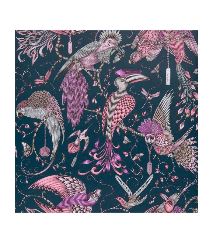 Animalia Audubon Pink Clarke & Clarke