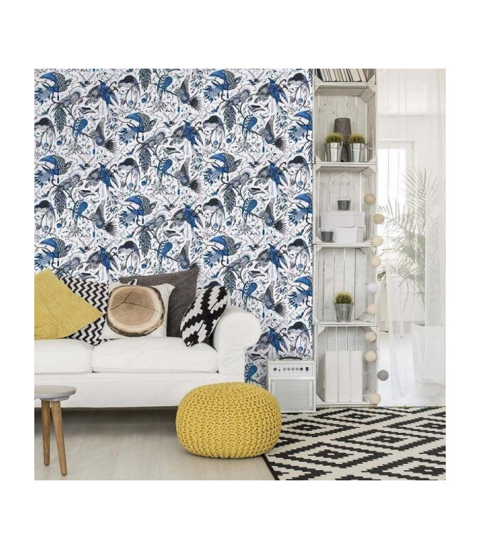 Animalia Audubon Blue Clarke & Clarke