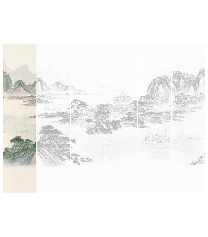 Kaisui_Pastel Pannello decorativo della collezione JV201 Murals Decor Ogni pannello è formato da un proprio numero di teli in al