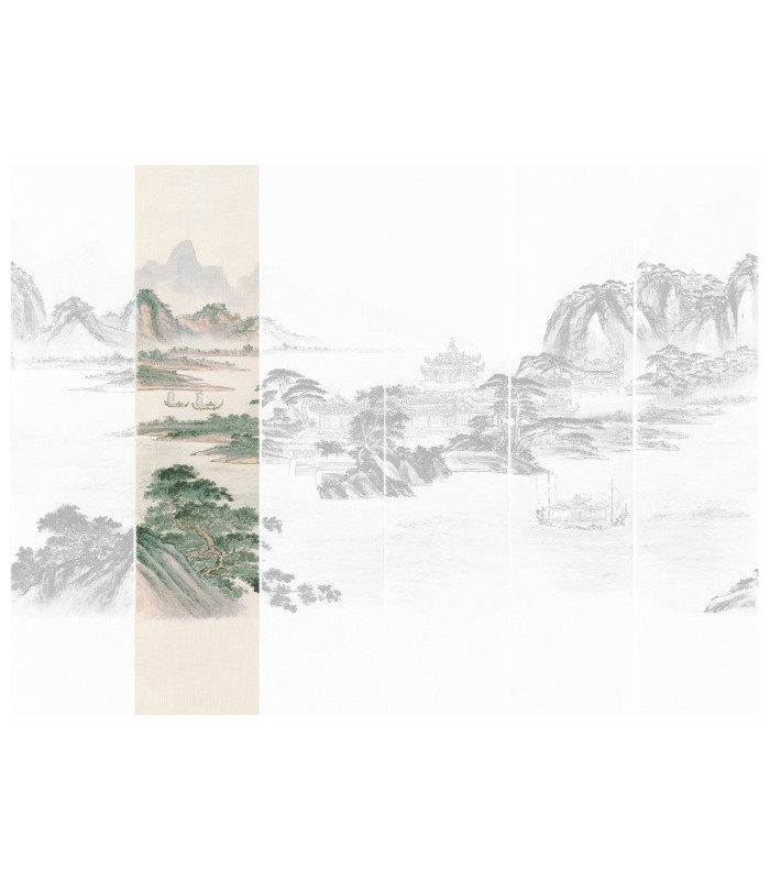 Kaisui_Pastel Pannello decorativo della collezione JV201 Murals Decor Ogni pannello è formato da un proprio numero di teli in al