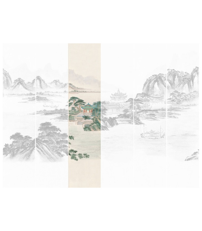 Kaisui_Pastel Pannello decorativo della collezione JV201 Murals Decor Ogni pannello è formato da un proprio numero di teli in al