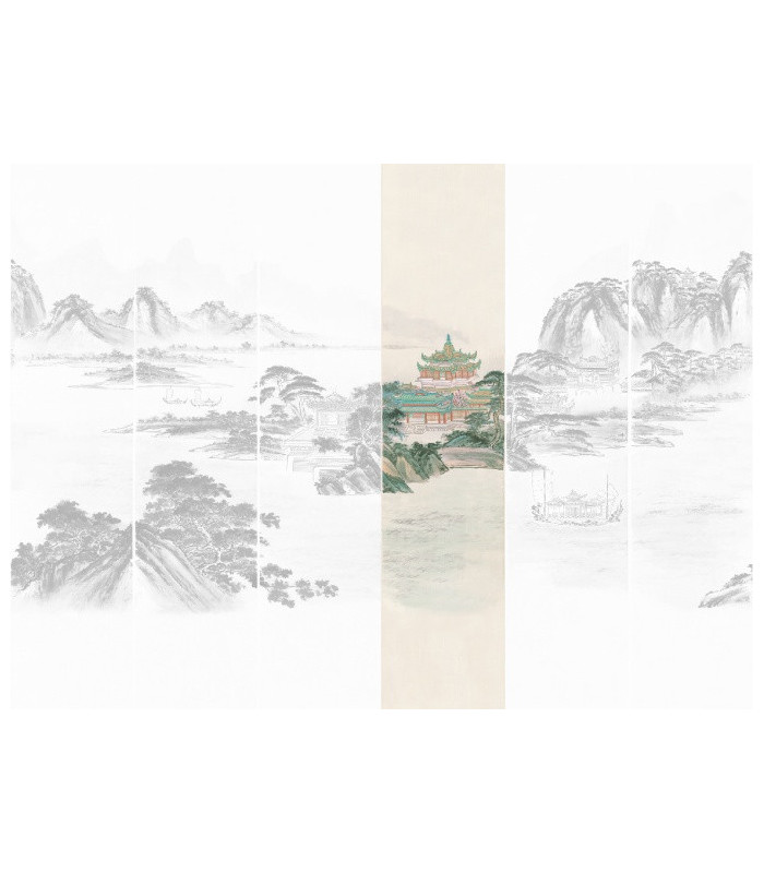 Kaisui_Pastel Pannello decorativo della collezione JV201 Murals Decor Ogni pannello è formato da un proprio numero di teli in al