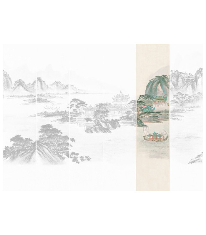 Kaisui_Pastel Pannello decorativo della collezione JV201 Murals Decor Ogni pannello è formato da un proprio numero di teli in al