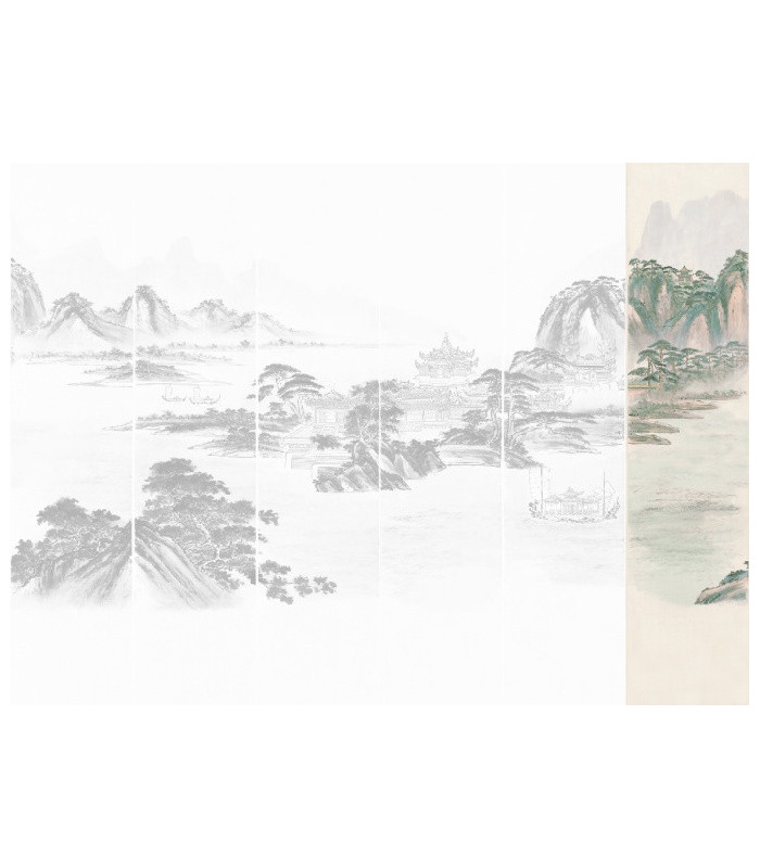 Kaisui_Pastel Pannello decorativo della collezione JV201 Murals Decor Ogni pannello è formato da un proprio numero di teli in al