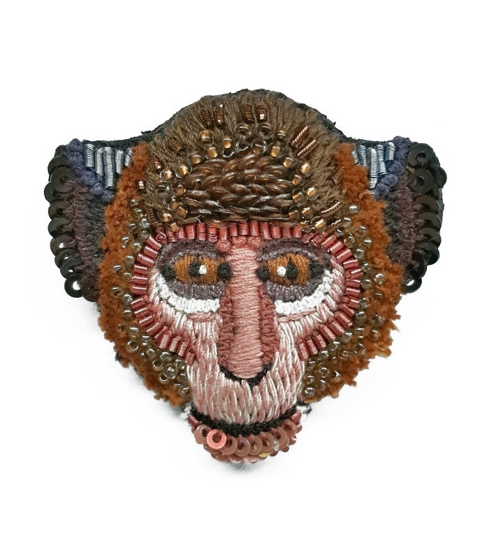 Medaglia -  Rhesus Monkey Spilla Trovelore