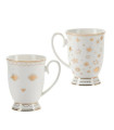 Set di 2 Mugs in ceramica con disegni oro , Miss Etoile