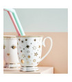 Set di 2 Mugs in ceramica con disegni oro , Miss Etoile