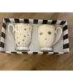 Set di 2 Mugs in ceramica con disegni oro , Miss Etoile